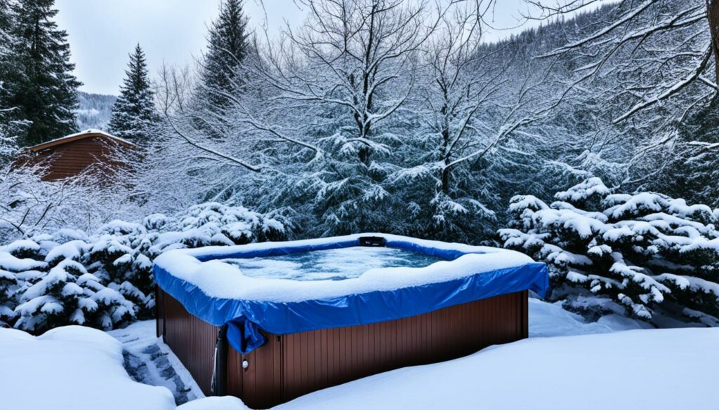 Winterized hot tub